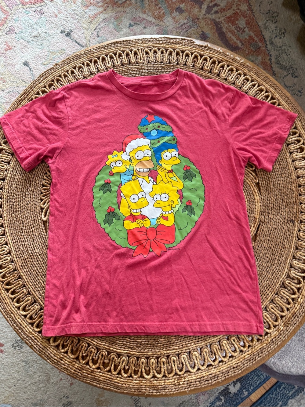 Red The Simpsons Holiday Graphic Tee